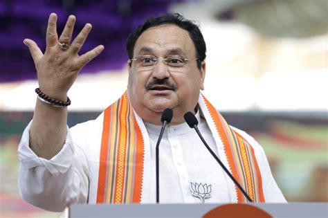 Bjp National President Shri Jp Nadda Addressing A Public Meeting In Modakurichi Tamil Nadu