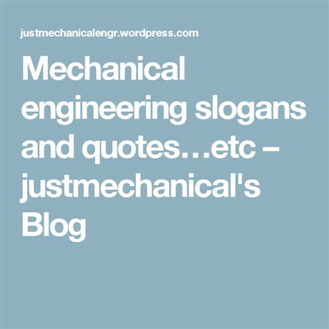 Great Mechanical Engineering Quotes