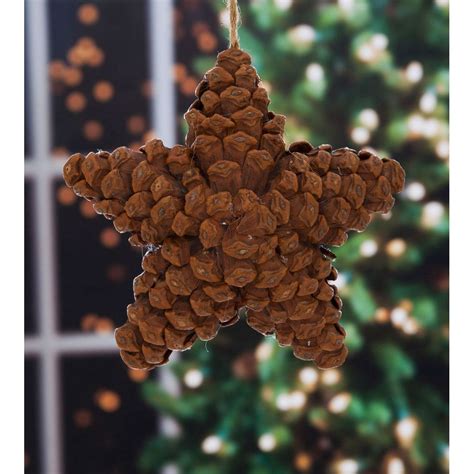 Pine Cone Star Christmas Ornament Star Christmas Ornaments Burlap