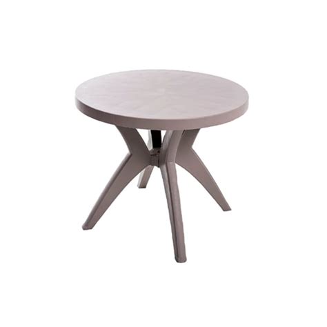 Mesa Redonda Cm Em Polipropileno Deluxe Nude Forte Pl Stico Armaz M Coral