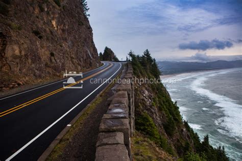 Cliffside Highway Oregon Coast Cannon Beach Photo