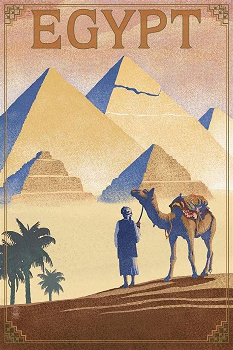 Lantern Press X Inch Art Print Wall Decor Egypt Pyramids