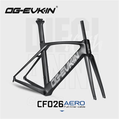 OG EVKIN Zwarte Aero Carbon Road Frame Interne Kabel Routing Fiets Velg