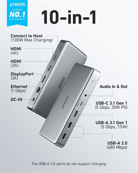 Anker Triple Display USB C Docking Station 10 FY الكويت Ubuy