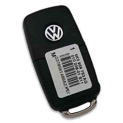 Volkswagen New 3 Button Flip Remote Key Original 5K0 837 202 AJ 433