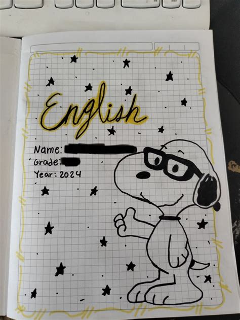 Portada De Inglés Snoopy En 2024 Hacer Portadas De Libros Portadas