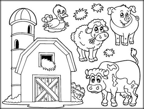 Coloring Pages For Toddlers Farm Animals