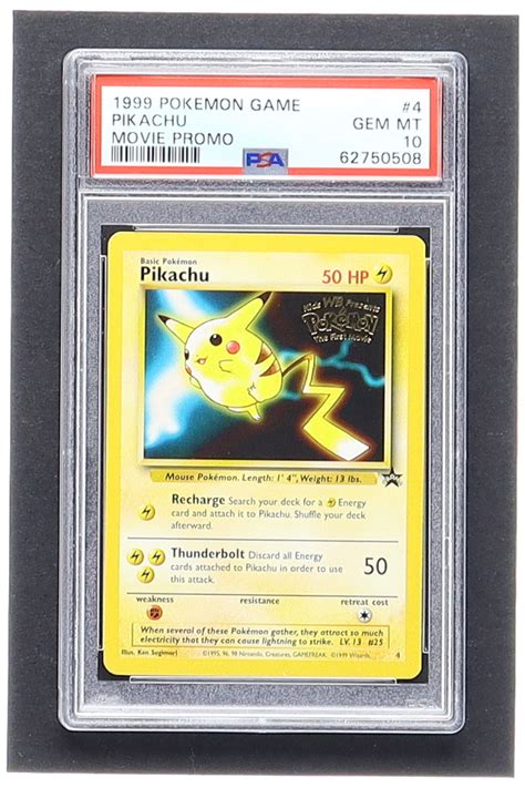 Pikachu 1999 02 Pokemon Wizards Of The Coast Black Star Promos 4 PSA