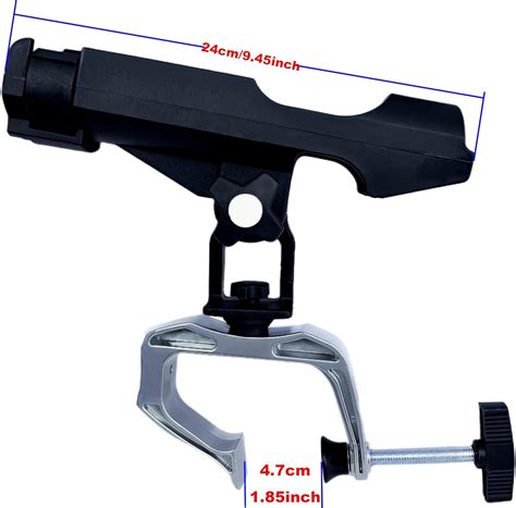 fishing boat rod holder  pack  adjustable large clamp opening