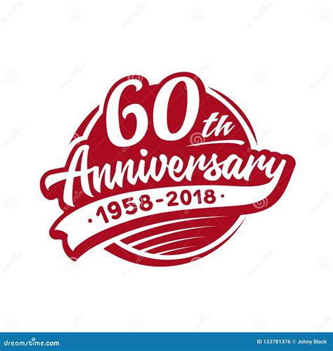 60 Years Anniversary Design Template Vector And Illustration 60th