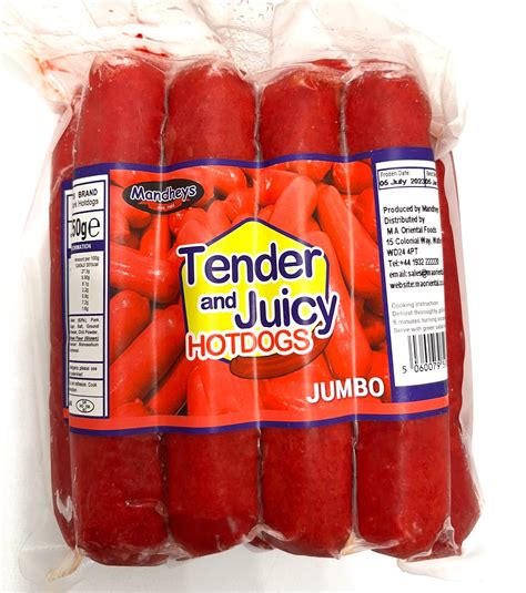 MANDHEY'S TENDER JUICY HOTDOG JUMBO 750 g BBE: 07/09/2026 - S&R