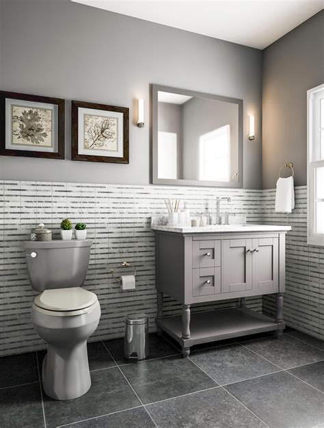 20 Small Dark Grey Bathroom DECOOMO