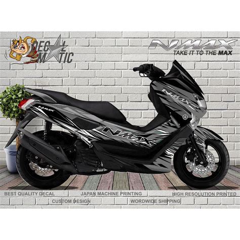 Decal Full Body Sticker Nmax Old And New 2020 Gray Graphic Pattern