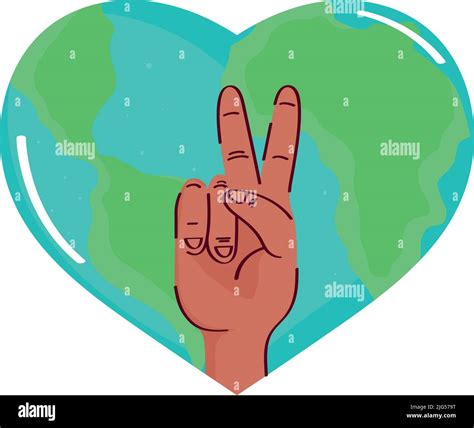 world with peace symbol Stock Vector Image & Art - Alamy