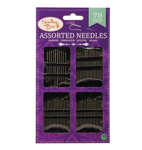 Sewing Box Assorted Needles 70pk Dollarstore No