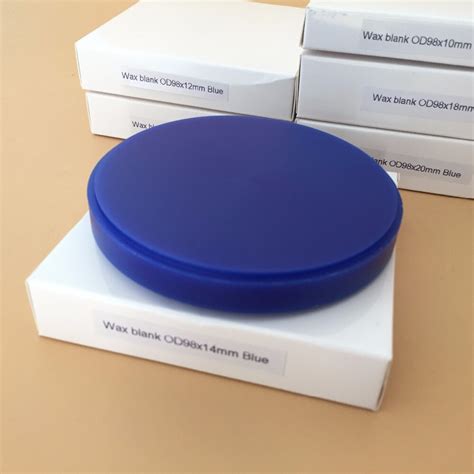 10 Pieces Od9814mm Blue Wax Blocks Carving Wax Blank Disc Dental Lab