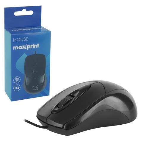 Mouse USB Fio 1000 DPI Preto Maxprint Shopee Brasil