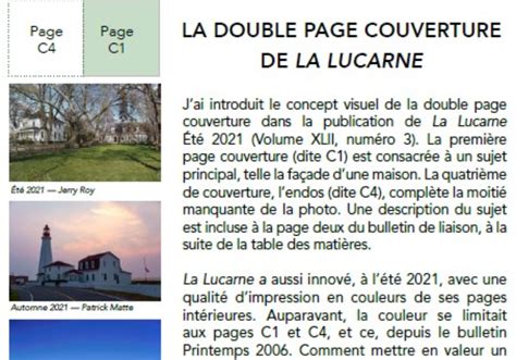 La double page couverture de la Lucarne APMAQ Amis et propriétaires