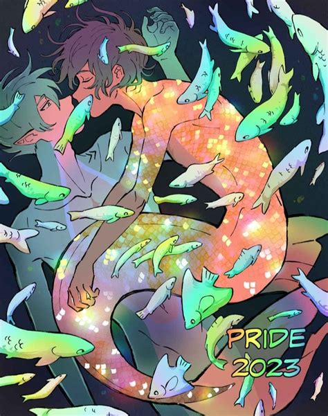 Castle Swimmer Pride Art Swimmer Gay Fish Cute Drawings