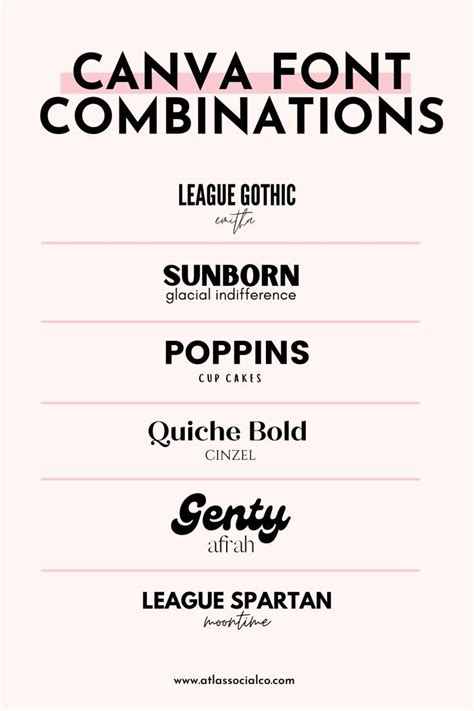 Canva Font Pairings For Bloggers Font Huruf Desain Situs Web