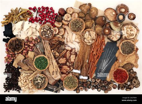 Traditional Chinese Herbs Used In Herbal Medicine With Acupuncture