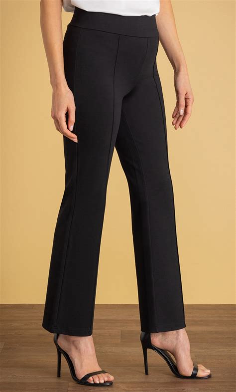 Ponte Kick Flare Pull On Trousers In Black Klass