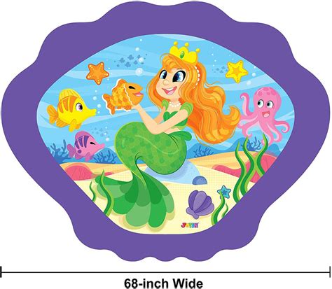 SLOOSH - 68" Mermaid Sprinkler Mat (Purple)