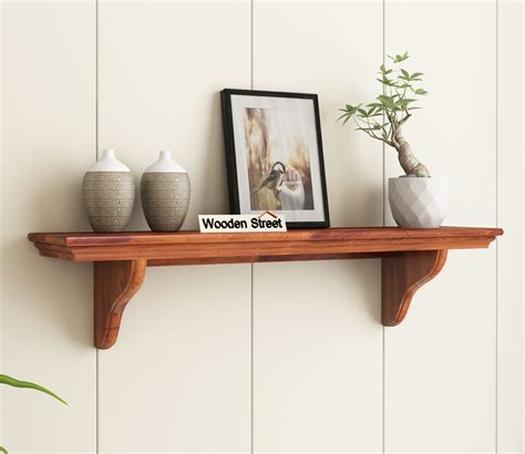 Buy Keller Wall Shelves (Honey Finish) Online in India at Best Price - Modern Wall Shelves ...