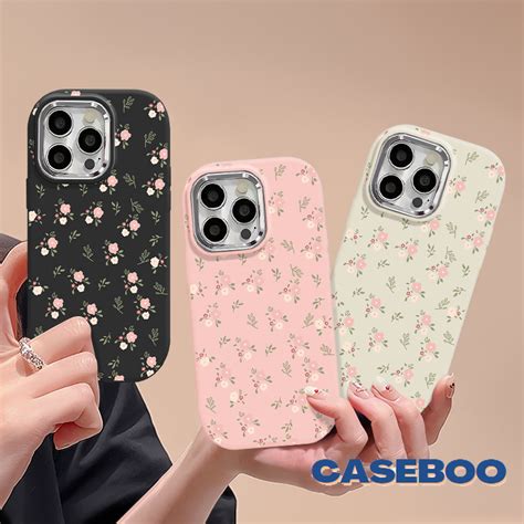 Jual Casing Ponsel Bunga Lensa Logam Lapis Logam Tahan Guncangan Mewah