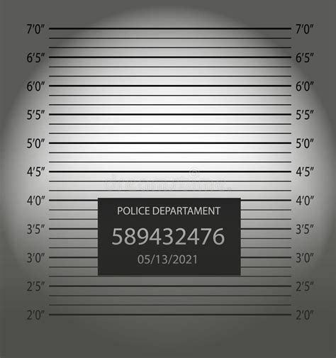 Police Lineup Or Mugshot Background Vector Stock Illustration