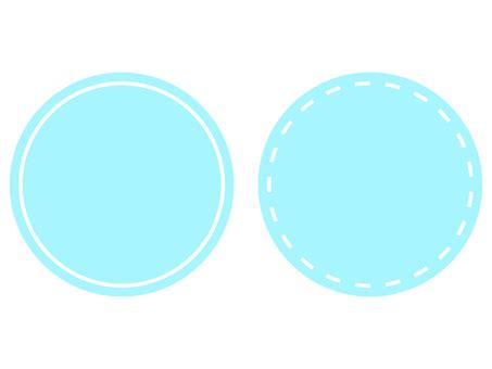 Free Vectors Light Blue Circle Frame Set