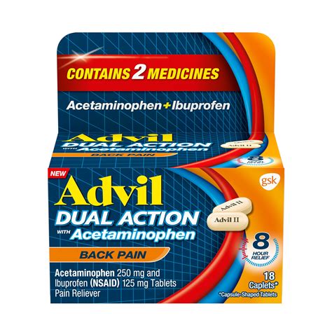 Customer Reviews: Advil Dual Action Acetaminophen and Ibuprofen Caplets ...