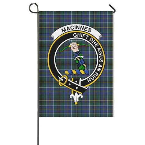 Macinnes Clan Crest Tartan Garden Flag Celticprime