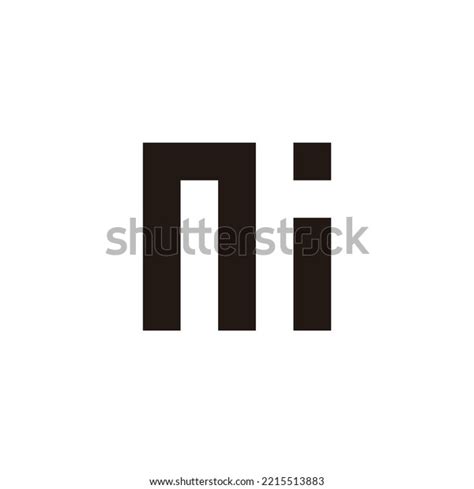 Letter N Square Geometric Symbol Simple Stock Vector (Royalty Free ...