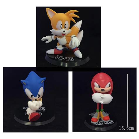 3pcs Sonic The Hedgehog Series 1 Collectible Figures Tails Sonic ...