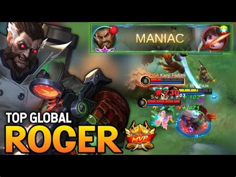 Maniac Roger Best Build Top Global Roger Gameplay Mobile