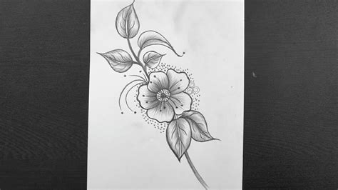 Simple Easy Flower Drawings In Pencil