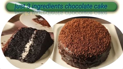 3 Ingredients Chocolate Cake Oreo Chocolate Cake Recipe Youtube