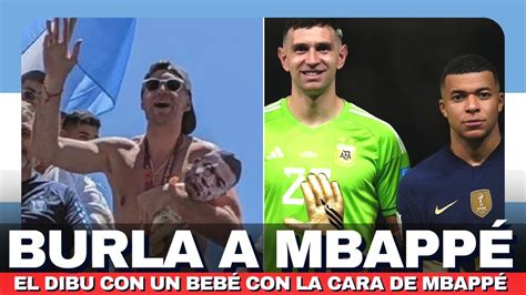 El Dibu Martinez SE BURLA DE MBAPPÉ con un bebé con su cara Un