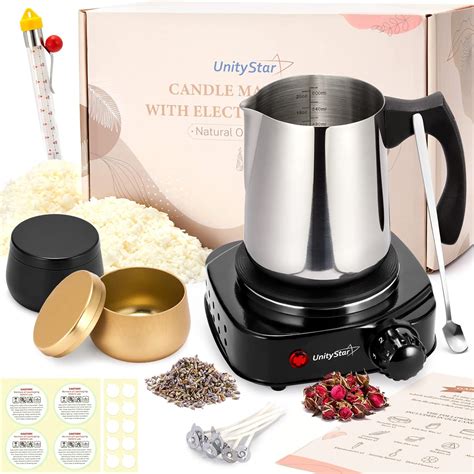 Unitystar Candle Making Kit With Electronic Hot Plate Soy Christmas