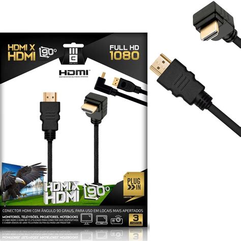 Cabo Hdmi L Graus Metros K D Full Hd Tv Painel Parede