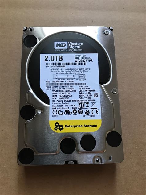 Wd Wd Fyps Re Gp Tb Internal Rpm Hdd Mb Sata