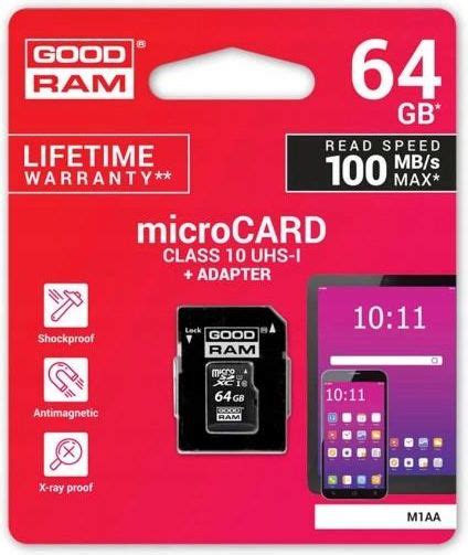 Karta Pami Ci Do Aparatu Goodram Karta Microsd Gb Micro Cl Adapter