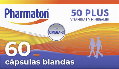 Pharmaton 50 Multivitamínico Con Omega 3 60 Cápsulas Ayuda A Mantener La Energía A Partir