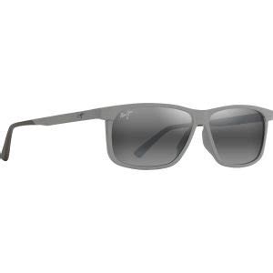 Maui Jim Akau Polarized Rimless Matte Grey Sunglasses Neutral Grey