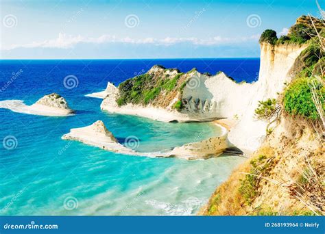 Plage De Timoni Sur Korfu Greece Photo stock Image du bleu grèce