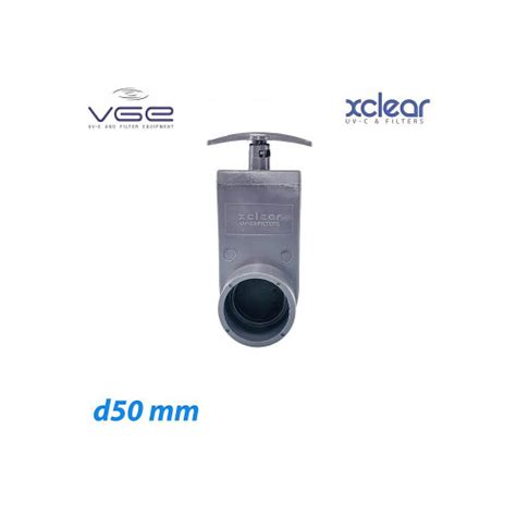 Задвижка шиберная XClear для ПВХ труб 50 мм