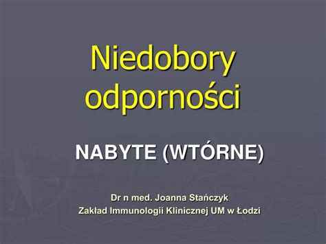 PPT Niedobory odporności PowerPoint Presentation free download ID