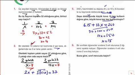Problemler Sayi Problemler Tyt Sinif Fas K L Sayfa
