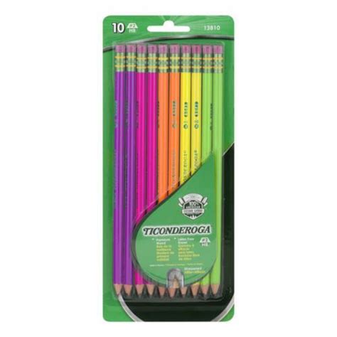 Dixon Ticonderoga No 2 Pencils Assorted Neon Pack Of 18 18 Pack